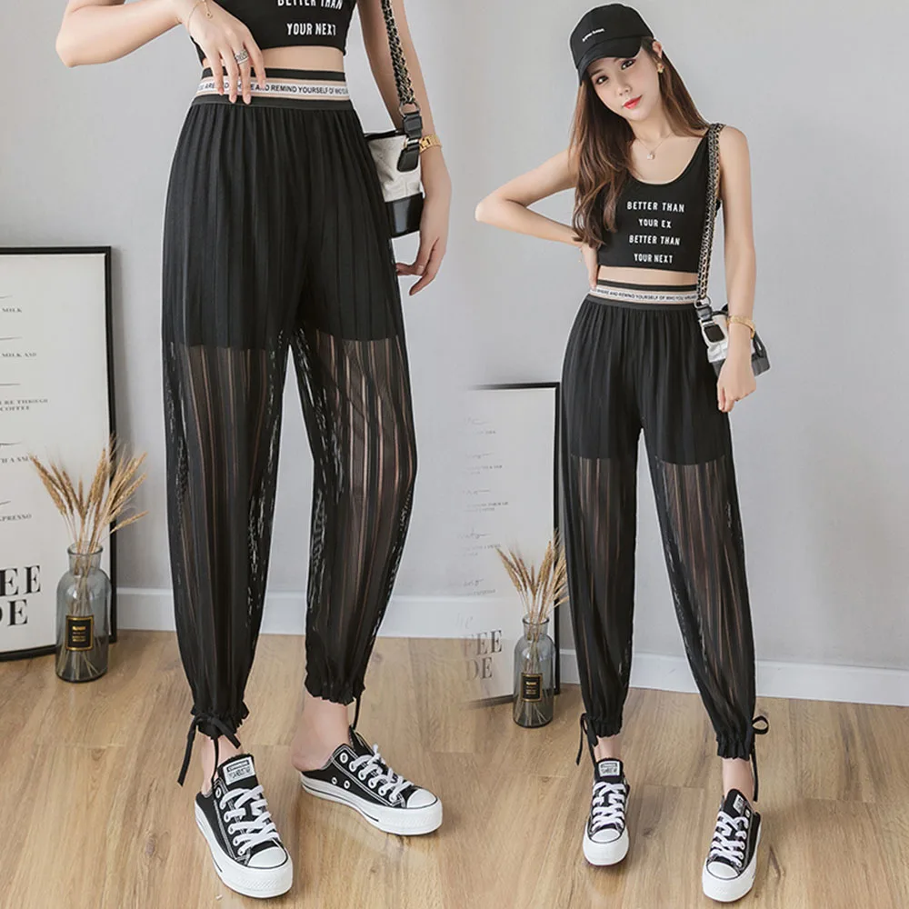 High Waist Women Pants 2022 New Casual Summer hollow out Slacks Pants Womens Mesh Sexy Long Trousers Female Slacks
High Waist Women Pants 2022 New Casual Summer hollow out Slacks Pants Womens Mesh Sexy Long Trousers Female Slacks