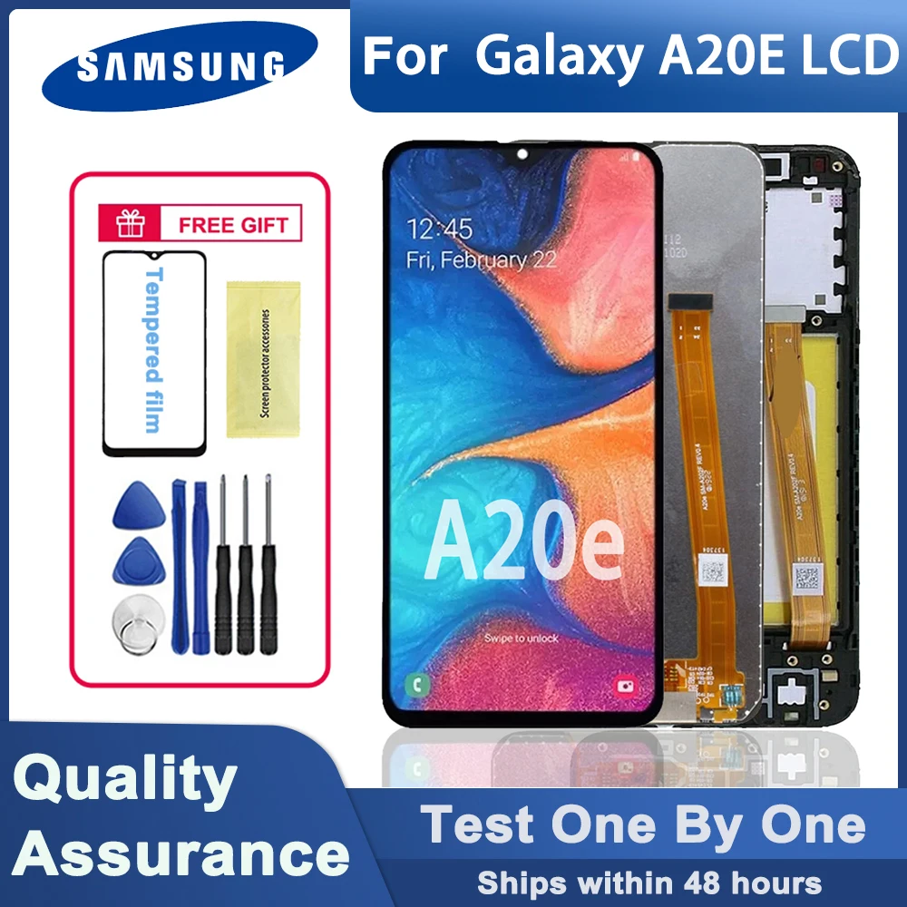 ЖК-дисплей 5,8 ''для Samsung Galaxy A20E/A202F/A202DS/A202F/DS, дисплей с сенсорным экраном и дигитайзером в сборе для Galaxy A20E, оригинал
ЖК-дисплей 5,8 ''для Samsung Galaxy A20E/A202F/A202DS/A202F/DS, дисплей с сенсорным экраном и дигитайзером в сборе для Galaxy A20E, оригинал