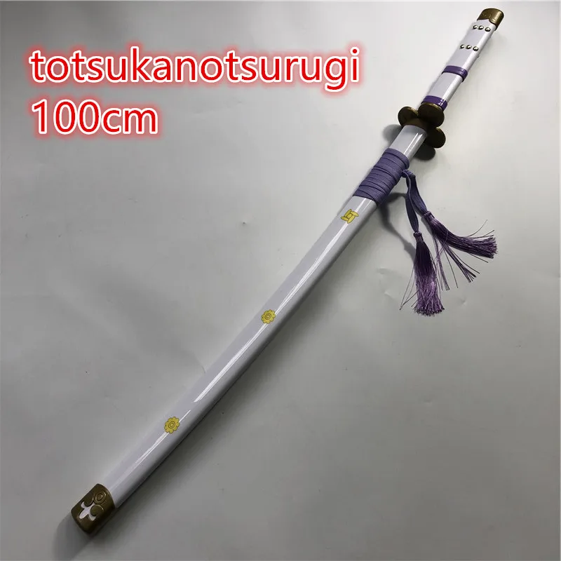 

Anime 1:1 Cosplay Kozuki Oden Totsukanotsurugi sword Zoro Sword Weapon Wood Ninja Knife Samurai Sword Prop Toys 100cm