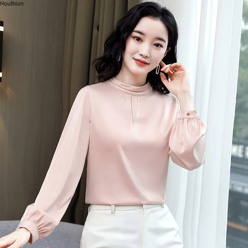 Houthion Poplin Women's Blouses Long Sleeve Top New Casual Solid Stand Pullover Summer Fashion
Houthion Poplin Women's Blouses Long Sleeve Top New Casual Solid Stand Pullover Summer Fashion