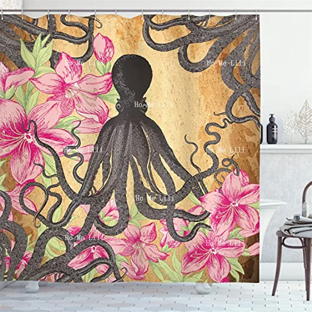 Octopus Shower Curtain Sea Monster Rose Leaf Tentacles Retro Antique Sea Creature Themed Bathroom Decor
Octopus Shower Curtain Sea Monster Rose Leaf Tentacles Retro Antique Sea Creature Themed Bathroom Decor
