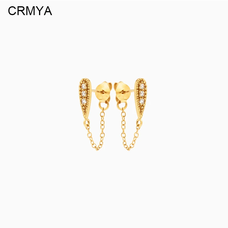 CRMYA Gold Plated Stud Earrings for Women Cute CZ Zircon Piercing Initial Chain Earrings 2023 Jewelry Accessories Wholesale
CRMYA Gold Plated Stud Earrings for Women Cute CZ Zircon Piercing Initial Chain Earrings 2023 Jewelry Accessories Wholesale