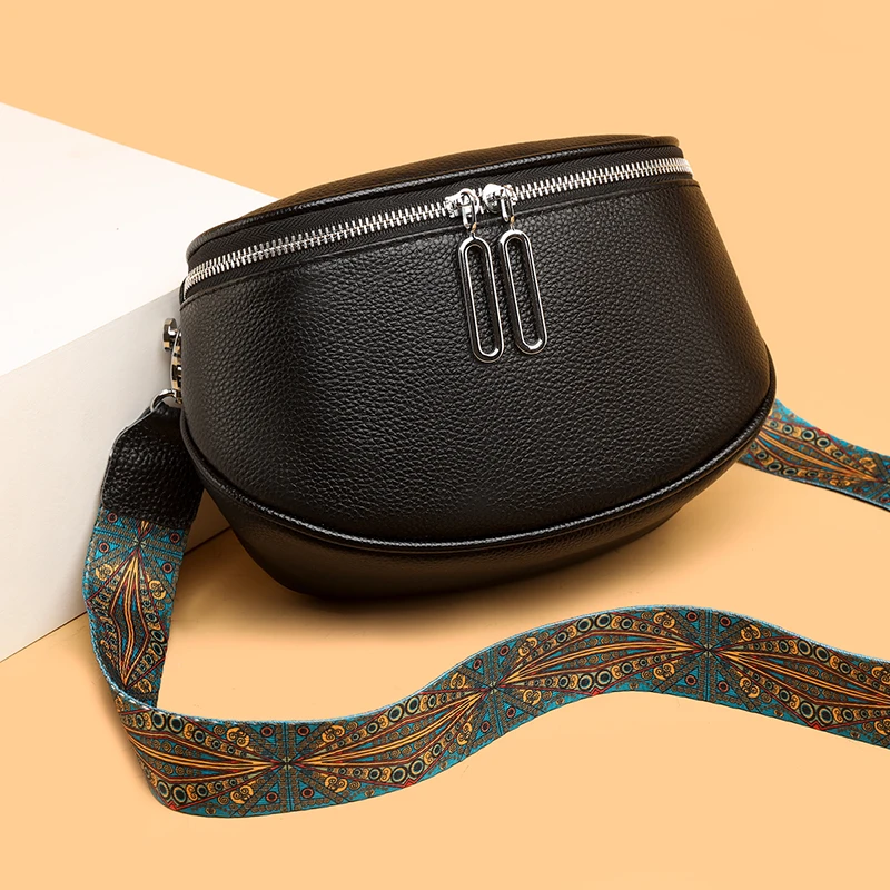 Cowhide Leather Saddle Crossbody Bags For Women Fashion Ladies Shoulder Bag Purse Designer Genuine Leather Female Messenger Bags 
Cowhide Leather Saddle Crossbody Bags For Women Fashion Ladies Shoulder Bag Purse Designer Genuine Leather Female Messenger Bags