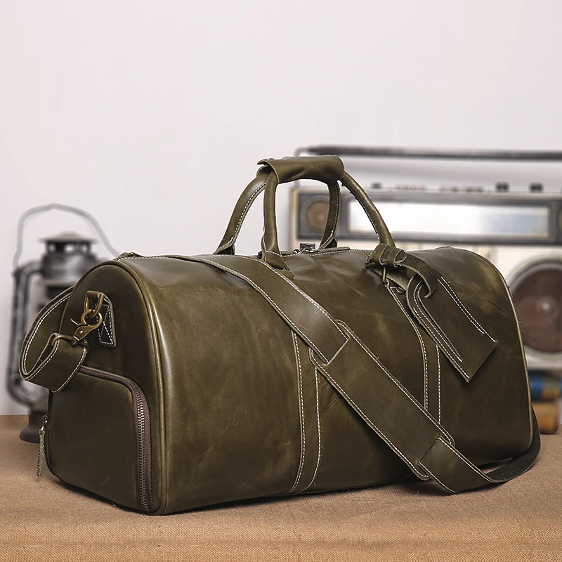 Vintage First Layer Leather Travel Bag for Men's Large Capacity Weekend Handbag Travel Bag Handmade Cowhide Crossbody Bag
Vintage First Layer Leather Travel Bag for Men's Large Capacity Weekend Handbag Travel Bag Handmade Cowhide Crossbody Bag