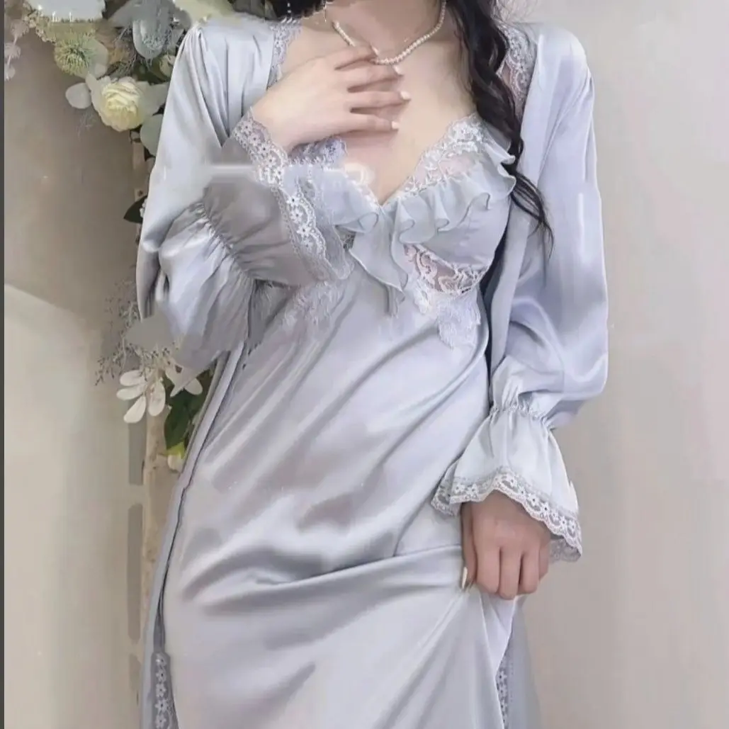 2023 French Women Nightwear Vintage Nightgown Retro Fairy Palace Nightdress Lace New Court Princess Lounge Sleepwear Gowns
2023 French Women Nightwear Vintage Nightgown Retro Fairy Palace Nightdress Lace New Court Princess Lounge Sleepwear Gowns