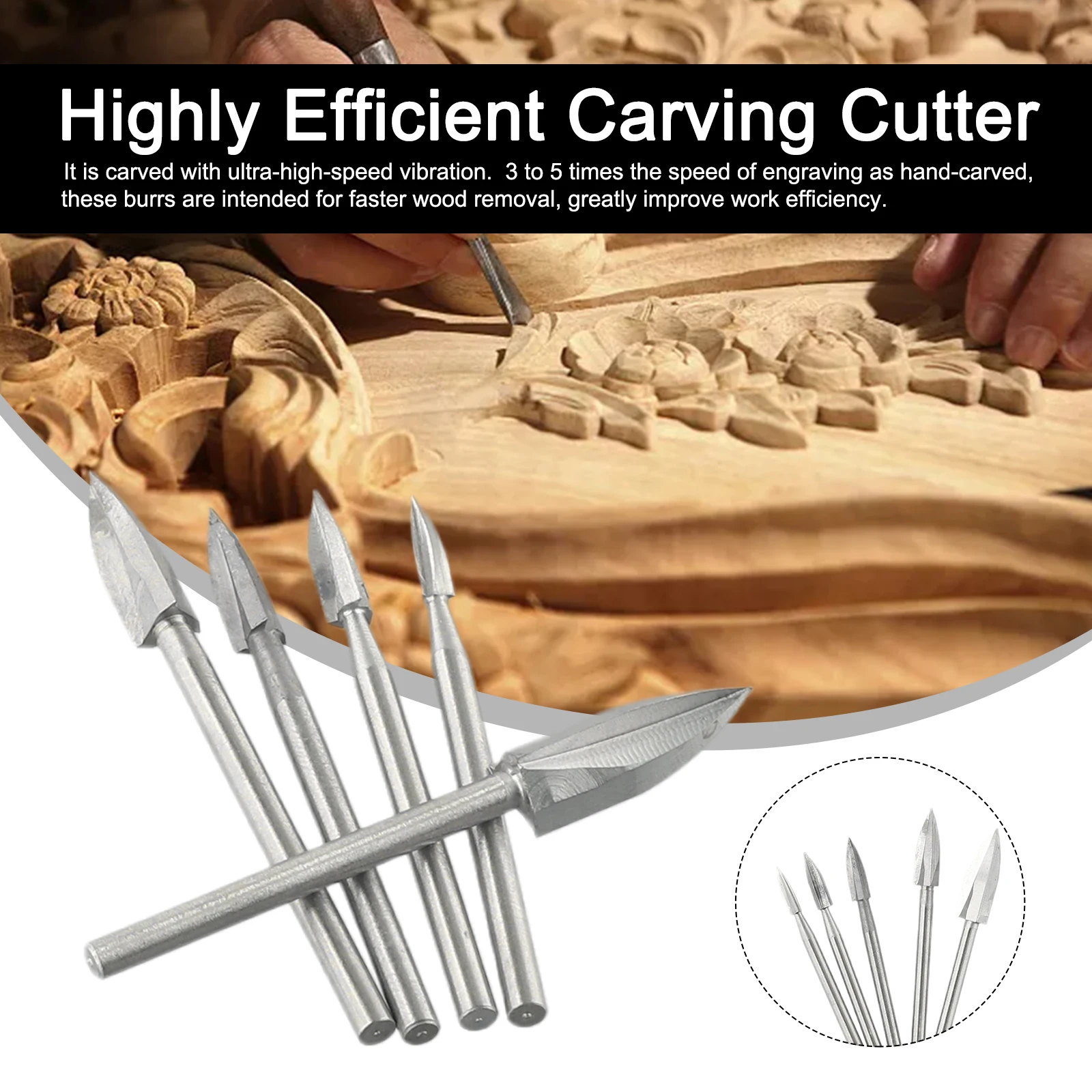 Durable High Quality Practical Wood Carving Tools For Woodworking High Speed Steel Silver Carbide Grinding Tool
Durable High Quality Practical Wood Carving Tools For Woodworking High Speed Steel Silver Carbide Grinding Tool