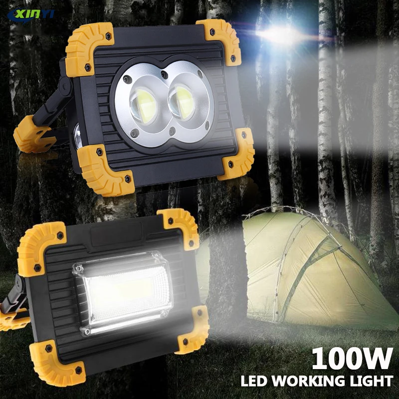 Super Bright COB Led Work Light Led Portable Spotlight Rechargeable for Outdoor Lampe Led Flashlight use 2*18650
Super Bright COB Led Work Light Led Portable Spotlight Rechargeable for Outdoor Lampe Led Flashlight use 2*18650