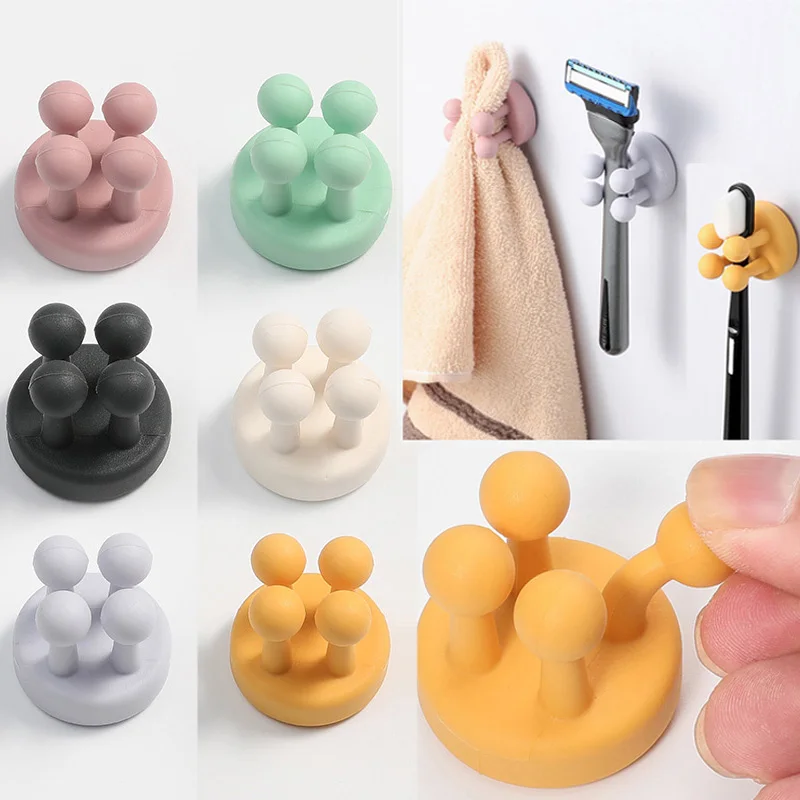 Silicone Seamless Hooks Self-Adhesive Cute Kitchen Wall Hanger Key Holder Towel Rack Waterproof Bathroom Toothbrush Storage Hook
Silicone Seamless Hooks Self-Adhesive Cute Kitchen Wall Hanger Key Holder Towel Rack Waterproof Bathroom Toothbrush Storage Hook