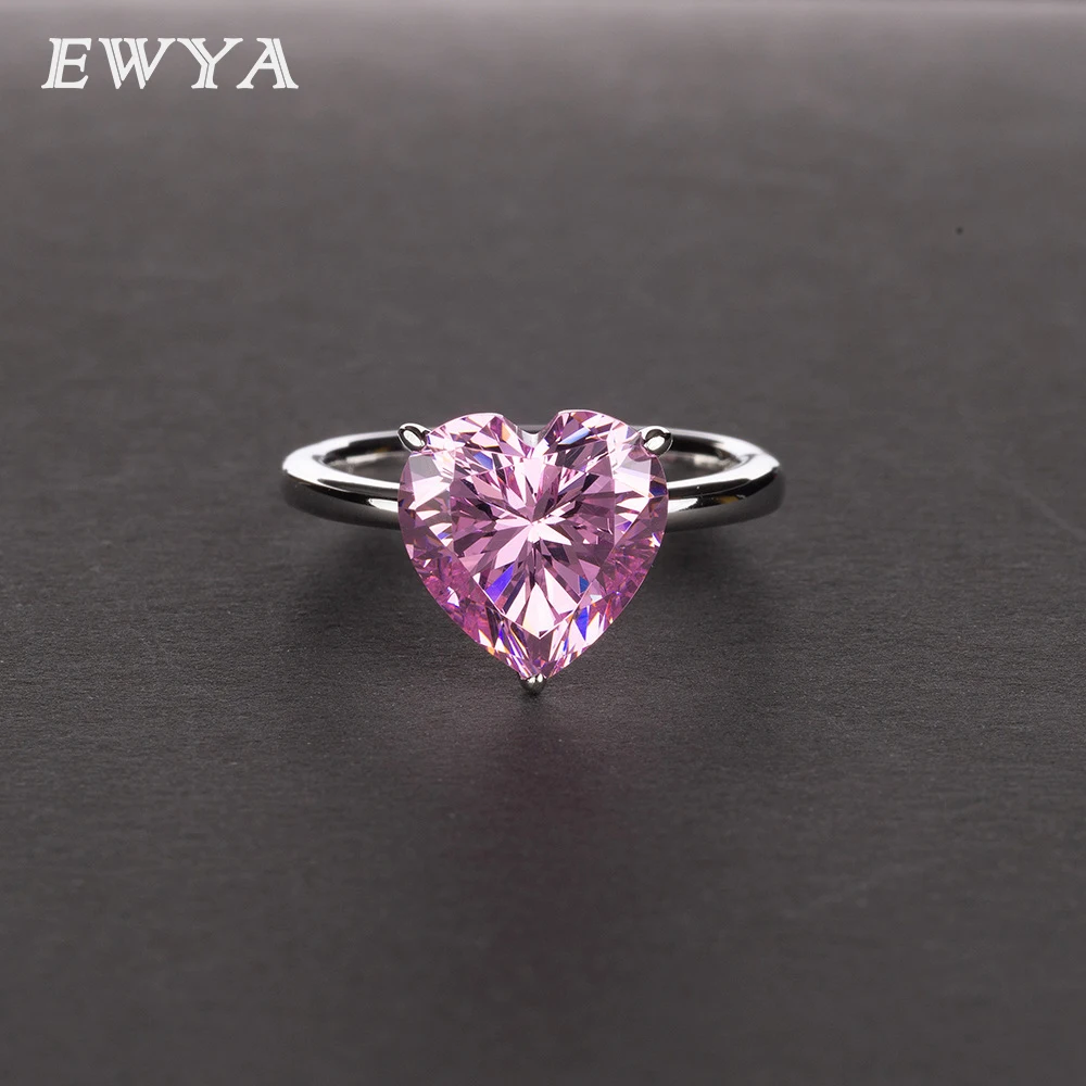 EWYA 925 Sterling Silver Ring Pink Bulue Yellow Heart High Carbon Diamond Rings For Women Party Wedding Ring Gift Luxury Jewelry
EWYA 925 Sterling Silver Ring Pink Bulue Yellow Heart High Carbon Diamond Rings For Women Party Wedding Ring Gift Luxury Jewelry