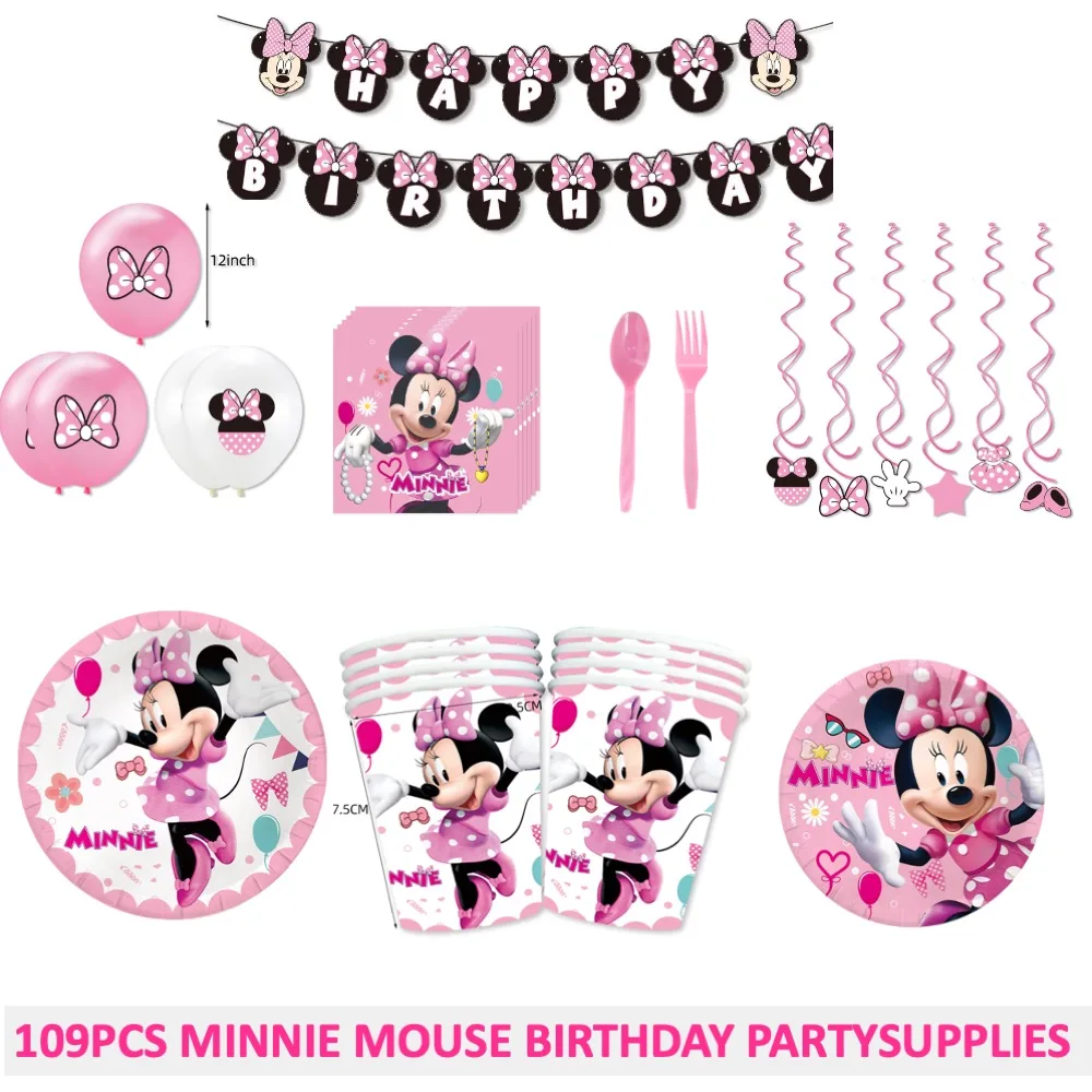 Minnie Mouse Themes 109pcs Decorations Disposable Banner Balloon For School Home Event Baby Shower Wedding Birthday Anniversary
Minnie Mouse Themes 109pcs Decorations Disposable Banner Balloon For School Home Event Baby Shower Wedding Birthday Anniversary