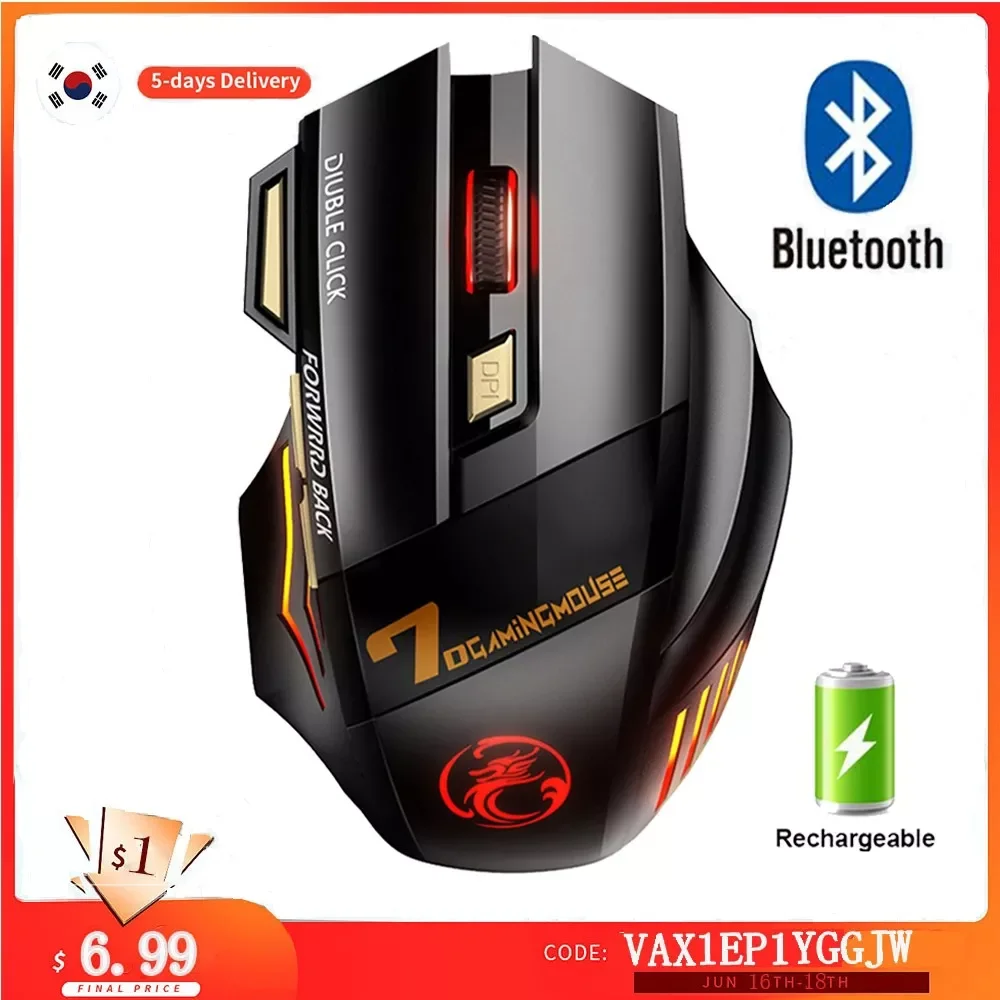 Rechargeable Wireless Mouse Bluetooth Gamer Gaming Mouse Computer Ergonomic Mause With Backlight RGB Silent Mice For Laptop PC
Rechargeable Wireless Mouse Bluetooth Gamer Gaming Mouse Computer Ergonomic Mause With Backlight RGB Silent Mice For Laptop PC
