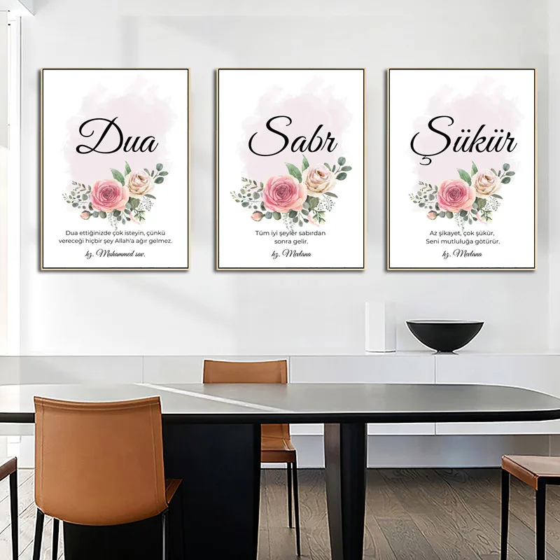 Minimalist Nordic Muslim Sanskrit Triptych Flower Art Living Room Bedroom Decoration Wall Painting Frameless Core
Minimalist Nordic Muslim Sanskrit Triptych Flower Art Living Room Bedroom Decoration Wall Painting Frameless Core