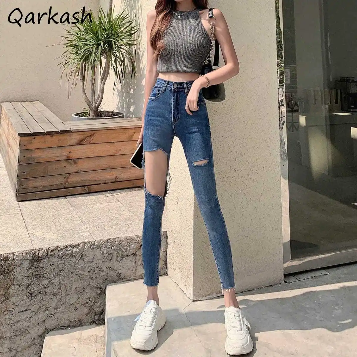 Pencil Jeans Women Slim Hole Ripped High Waist Tassel Sexy Hot Female Summer Denim Trousers Harajuku Fashion Ulzzang New Arrival
Pencil Jeans Women Slim Hole Ripped High Waist Tassel Sexy Hot Female Summer Denim Trousers Harajuku Fashion Ulzzang New Arrival