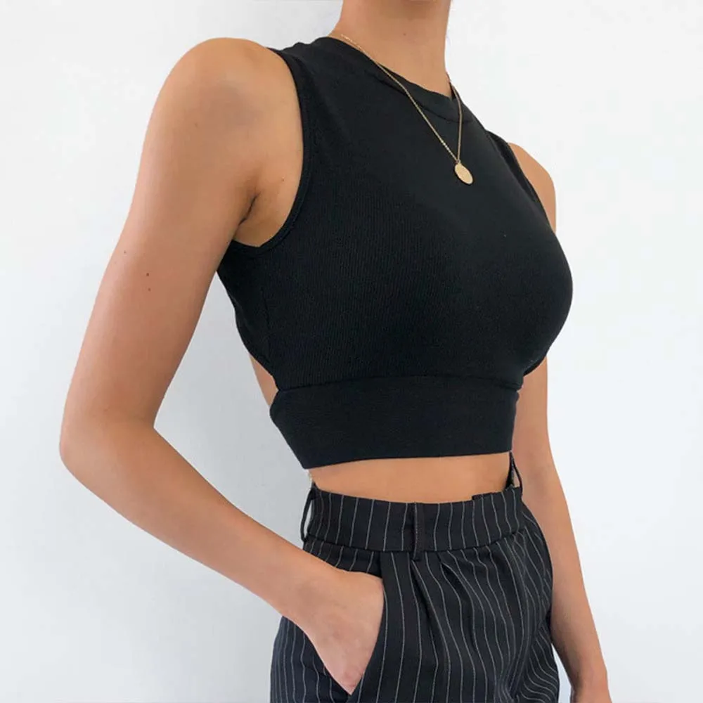 Tank Top Women's Solid Color Casual Crop Top Sexy Backless 2022 New Streetwear Slim Tank Top Basic Summer Clothes For Women
Tank Top Women's Solid Color Casual Crop Top Sexy Backless 2022 New Streetwear Slim Tank Top Basic Summer Clothes For Women