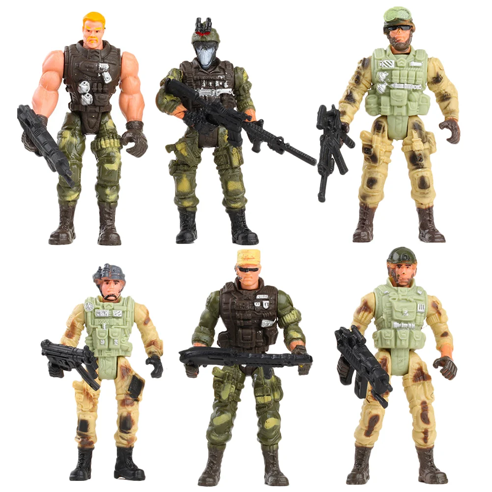 Forces Combat and Team Toys Soldiers Action Figures Playset with Accessories for Kids Boys, 6Pcs ( Random Type )
Forces Combat and Team Toys Soldiers Action Figures Playset with Accessories for Kids Boys, 6Pcs ( Random Type )