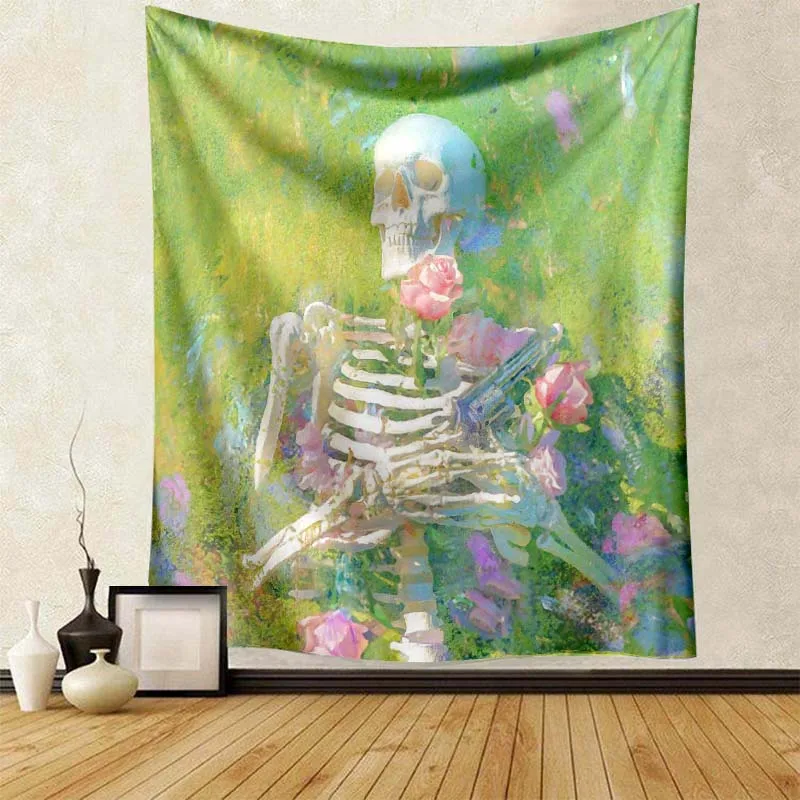 Girl And The Skull Tapestry Bohemian Decoration For Female Room Tapestries Kawaii Accessories Room Wall Fabric Tapestries Tapiz
Girl And The Skull Tapestry Bohemian Decoration For Female Room Tapestries Kawaii Accessories Room Wall Fabric Tapestries Tapiz