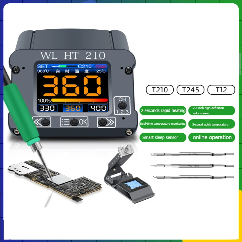 WL HT Soldering Station T210 T245 T12 Precision Digital Display Temperature Real-time Detection Fast Heating Welding Stand Set
WL HT Soldering Station T210 T245 T12 Precision Digital Display Temperature Real-time Detection Fast Heating Welding Stand Set