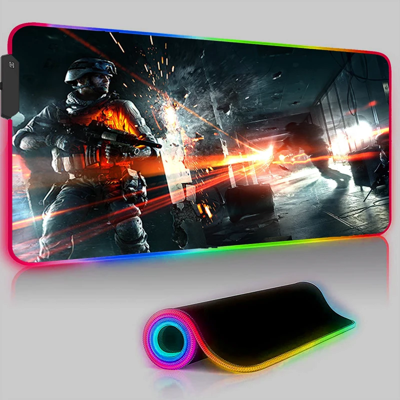RGB Mouse Pad LED Battlefield Keyboard Mousepad Gamer Laptop Rug Computer Offices Gaming Accessories Game Mats Rubber Desks Pads
RGB Mouse Pad LED Battlefield Keyboard Mousepad Gamer Laptop Rug Computer Offices Gaming Accessories Game Mats Rubber Desks Pads