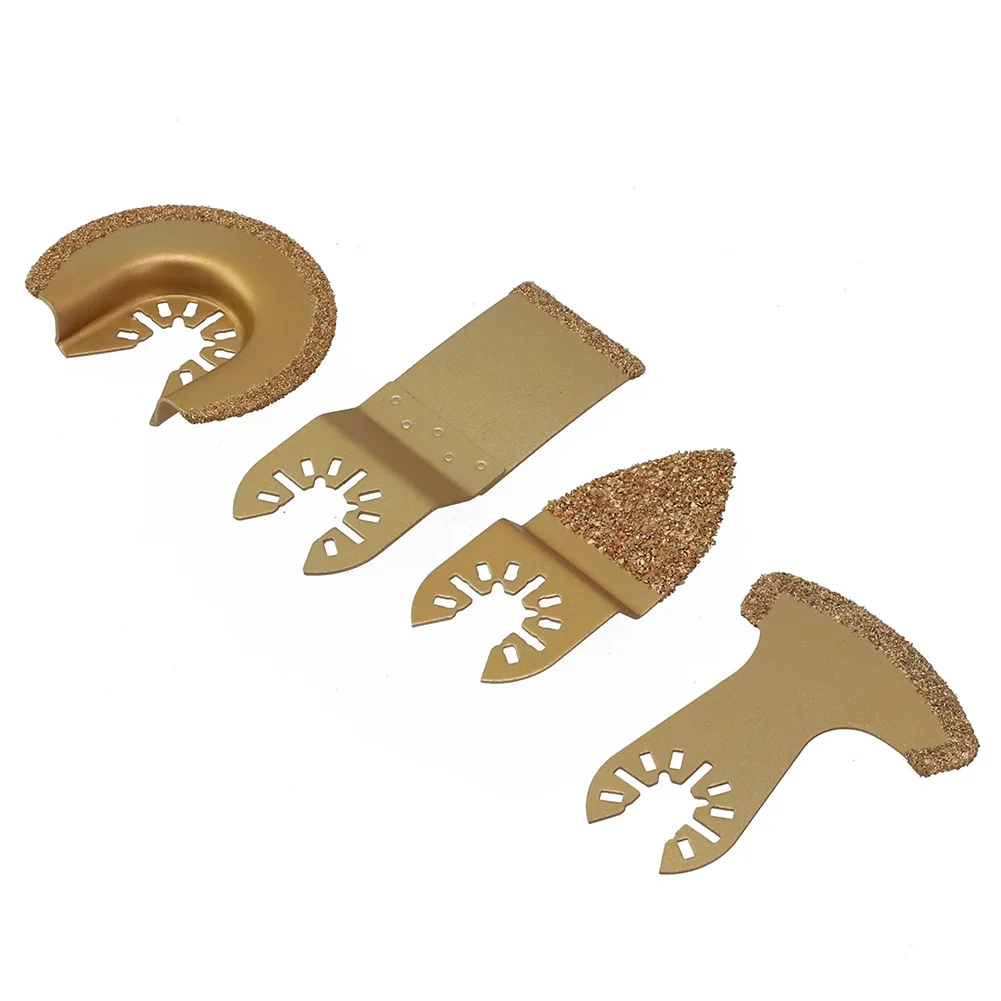 Oscillating Carbide Saw Blade 4pcs/Set Accessories High Quality Multifunction Tool Segment Saw Blades Spare Parts
Oscillating Carbide Saw Blade 4pcs/Set Accessories High Quality Multifunction Tool Segment Saw Blades Spare Parts