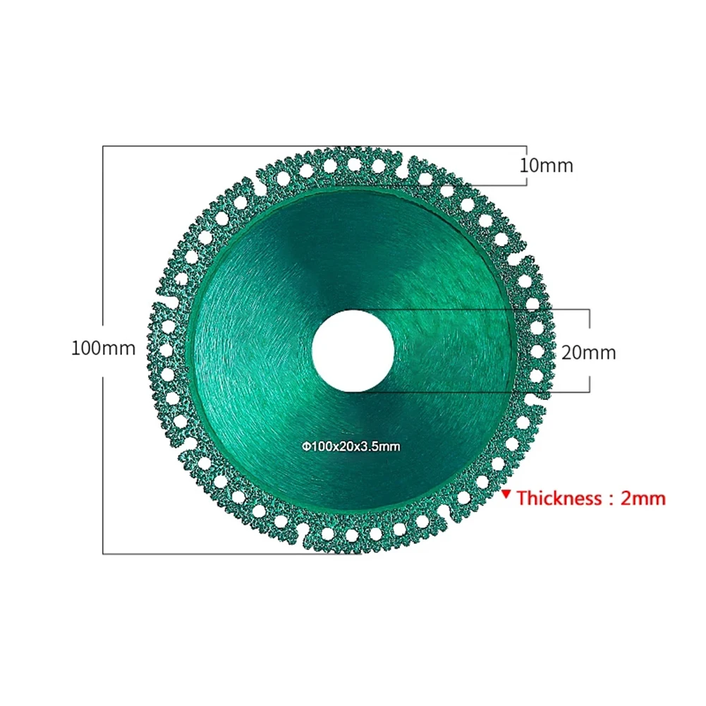 Saw Blade 100*20mm Circular Diamond Cutting Disc Composite Multifunctional For Marble Tile Ceramic Cutting Tools Angle Grinder
Saw Blade 100*20mm Circular Diamond Cutting Disc Composite Multifunctional For Marble Tile Ceramic Cutting Tools Angle Grinder