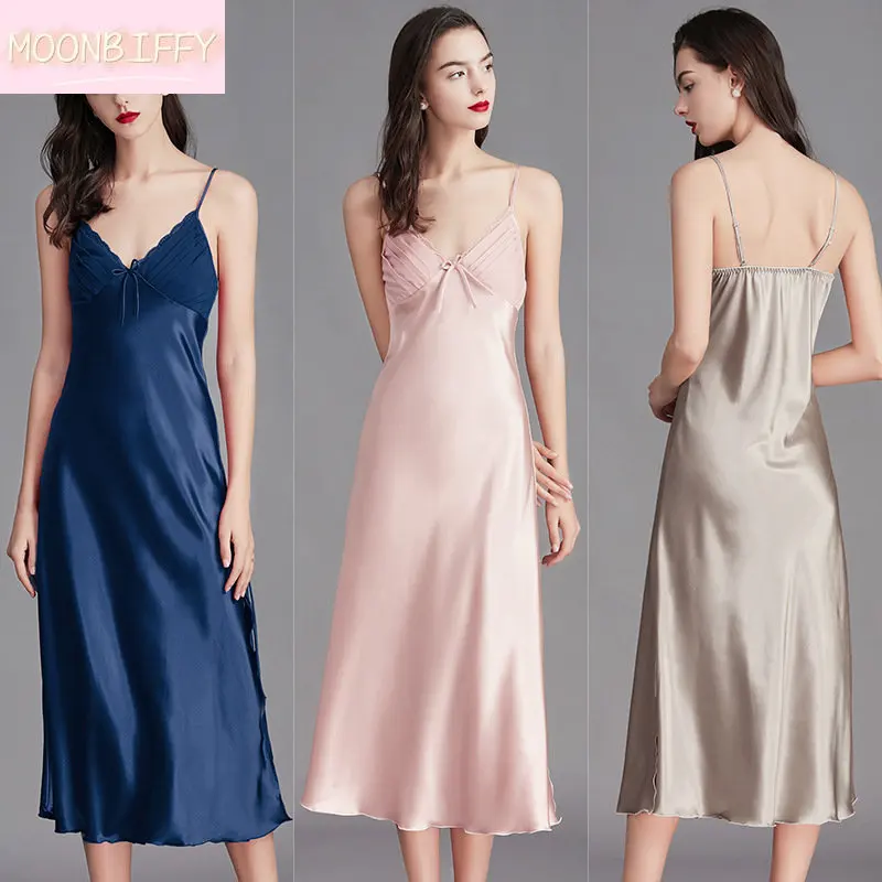 Ice Silk Pajamas Silk Pajamas Lady Summer Long Sexy Lace Halter Nightdress Home Clothing Wholesale Sexy Sleepwear Women
Ice Silk Pajamas Silk Pajamas Lady Summer Long Sexy Lace Halter Nightdress Home Clothing Wholesale Sexy Sleepwear Women