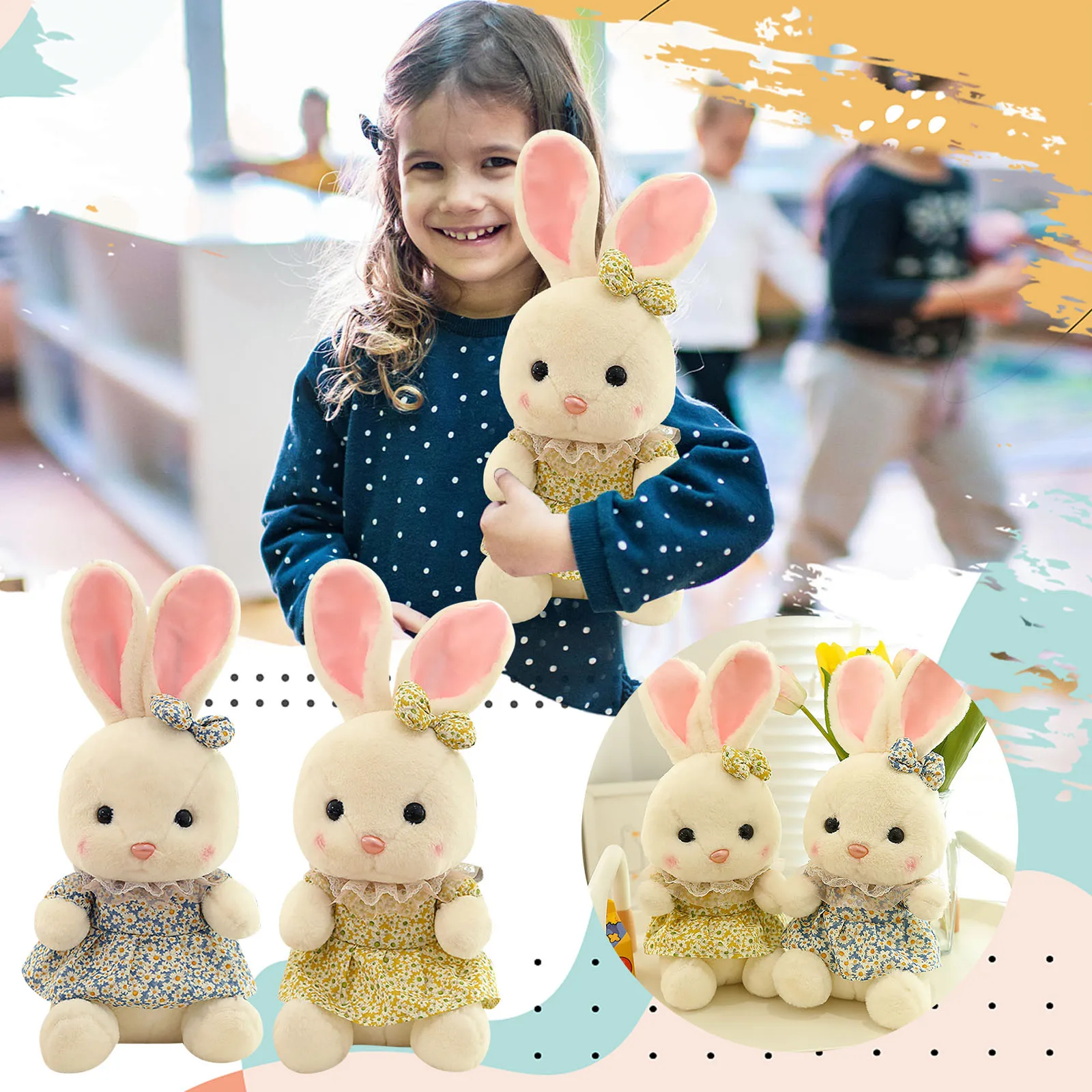 H Bunny Мягкое Животное Кролик h в цветочном платье милые пасхальные кролики куклы h игрушки 40 см, 23 см Животные h царапины
H Bunny Мягкое Животное Кролик h в цветочном платье милые пасхальные кролики куклы h игрушки 40 см, 23 см Животные h царапины