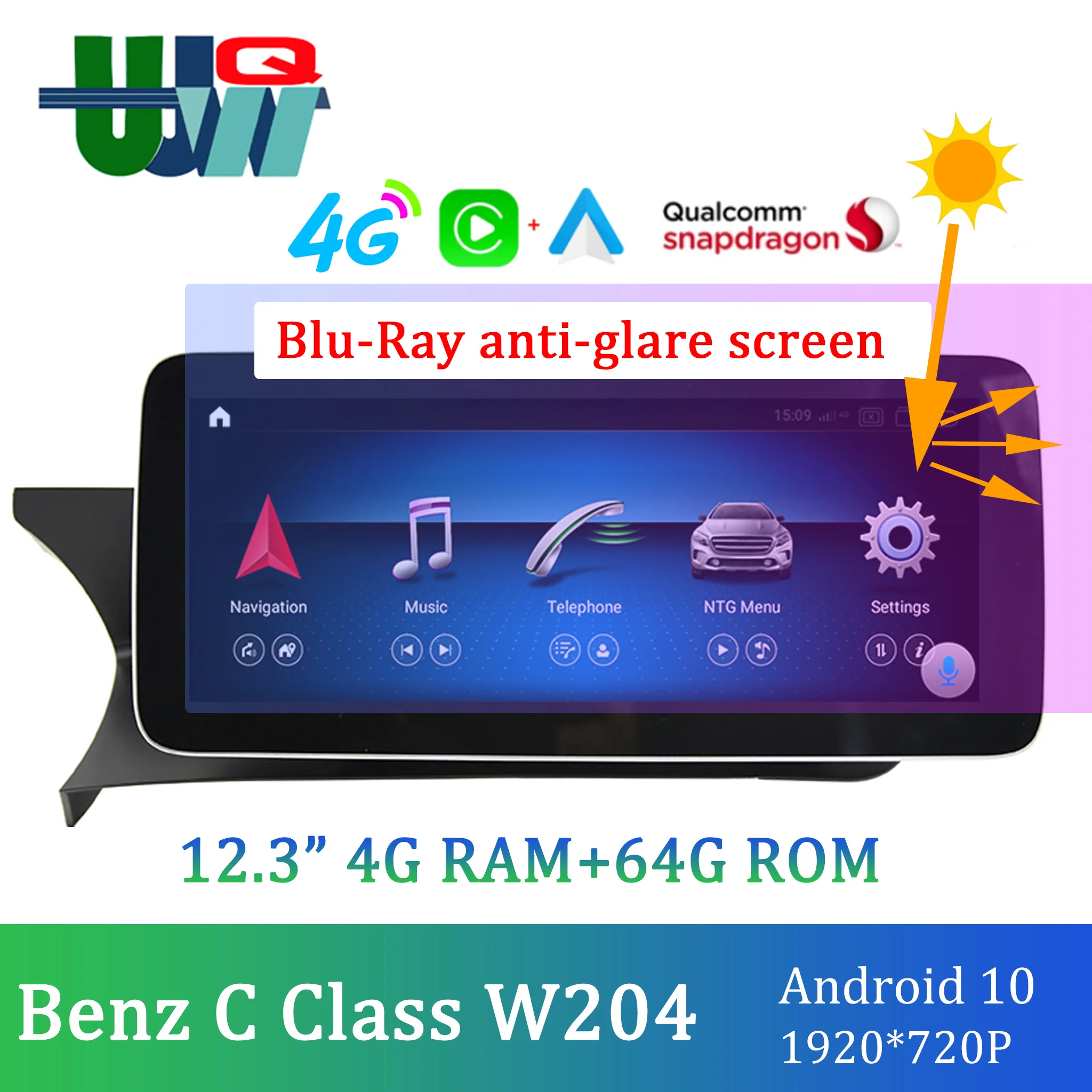 UJQW 12.3 inch Car Multimedia Player Radio Audio Android GPS For Mercedes Benz W204 2011-2014 NTG 4.5 Wireless Carplay 4G LTE BT
UJQW 12.3 inch Car Multimedia Player Radio Audio Android GPS For Mercedes Benz W204 2011-2014 NTG 4.5 Wireless Carplay 4G LTE BT