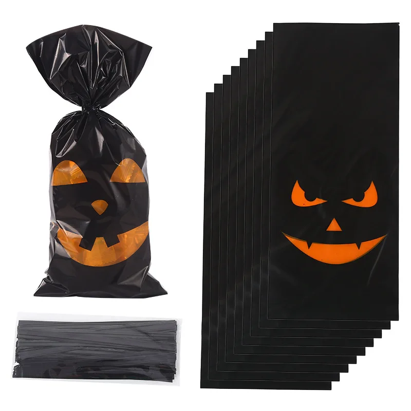 Halloween Candy Cellophane Bag Favors Bag Black Orange Pumpkin Plastic Bags Cookies Candies Treat Bags Halloween Party Supplies
Halloween Candy Cellophane Bag Favors Bag Black Orange Pumpkin Plastic Bags Cookies Candies Treat Bags Halloween Party Supplies