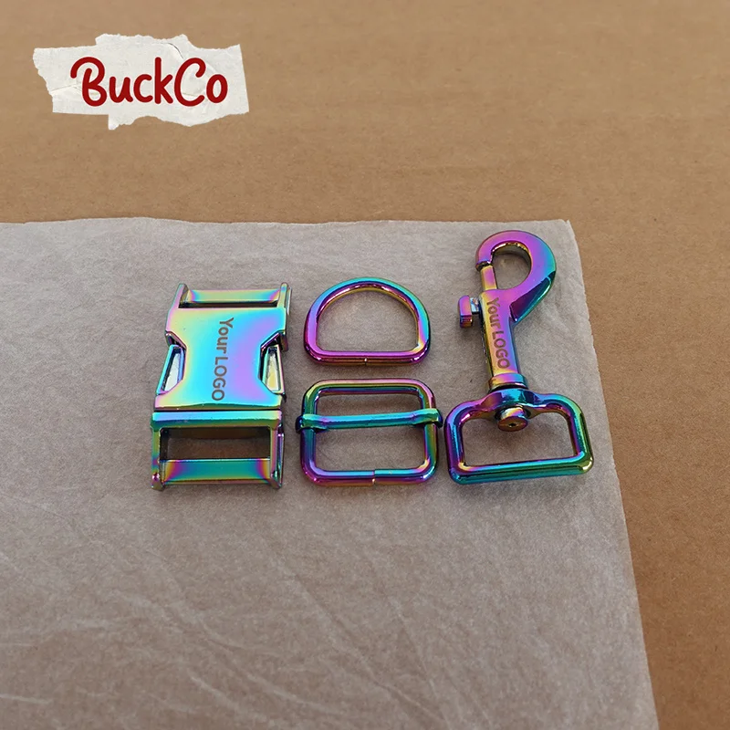 Engraved 25mm Rainbow(metal buckle+adjust buckle+D ring+metal dog clasp/set)for customized backpack DIY pet supplies accessories
Engraved 25mm Rainbow(metal buckle+adjust buckle+D ring+metal dog clasp/set)for customized backpack DIY pet supplies accessories