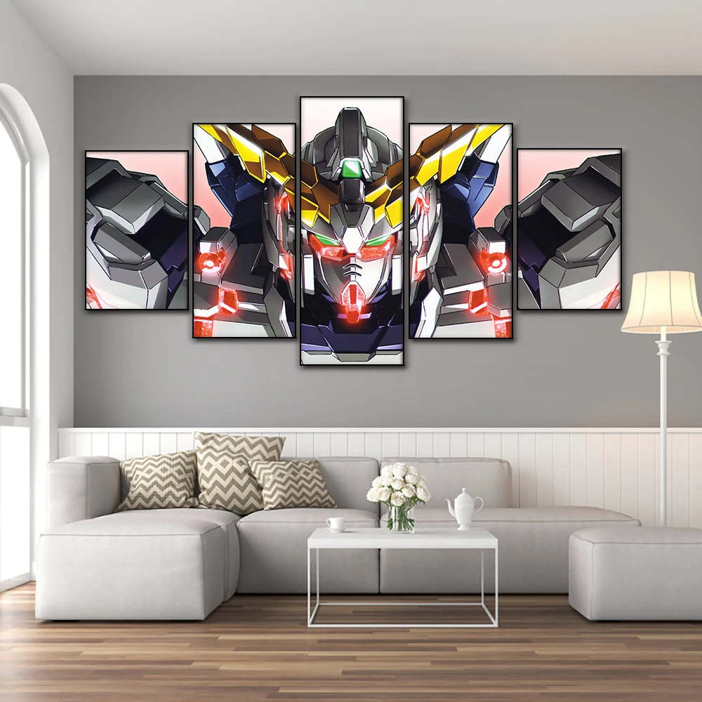 5Pcs Anime Mobile Suit Gundam Canvas Poster Home Wall Art Hanging Painting Print Pictures Bedroom Living Room Decor Cuadros Gift
5Pcs Anime Mobile Suit Gundam Canvas Poster Home Wall Art Hanging Painting Print Pictures Bedroom Living Room Decor Cuadros Gift
