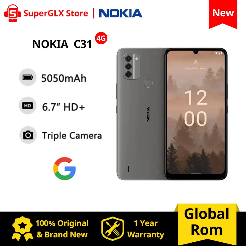 Nokia C31 смартфон с 5,5-дюймовым дисплеем, четырёхъядерным процессором, ОЗУ 4 Гб, ПЗУ 64/6,74 ГБ, 13 МП, Android 12
Nokia C31 смартфон с 5,5-дюймовым дисплеем, четырёхъядерным процессором, ОЗУ 4 Гб, ПЗУ 64/6,74 ГБ, 13 МП, Android 12