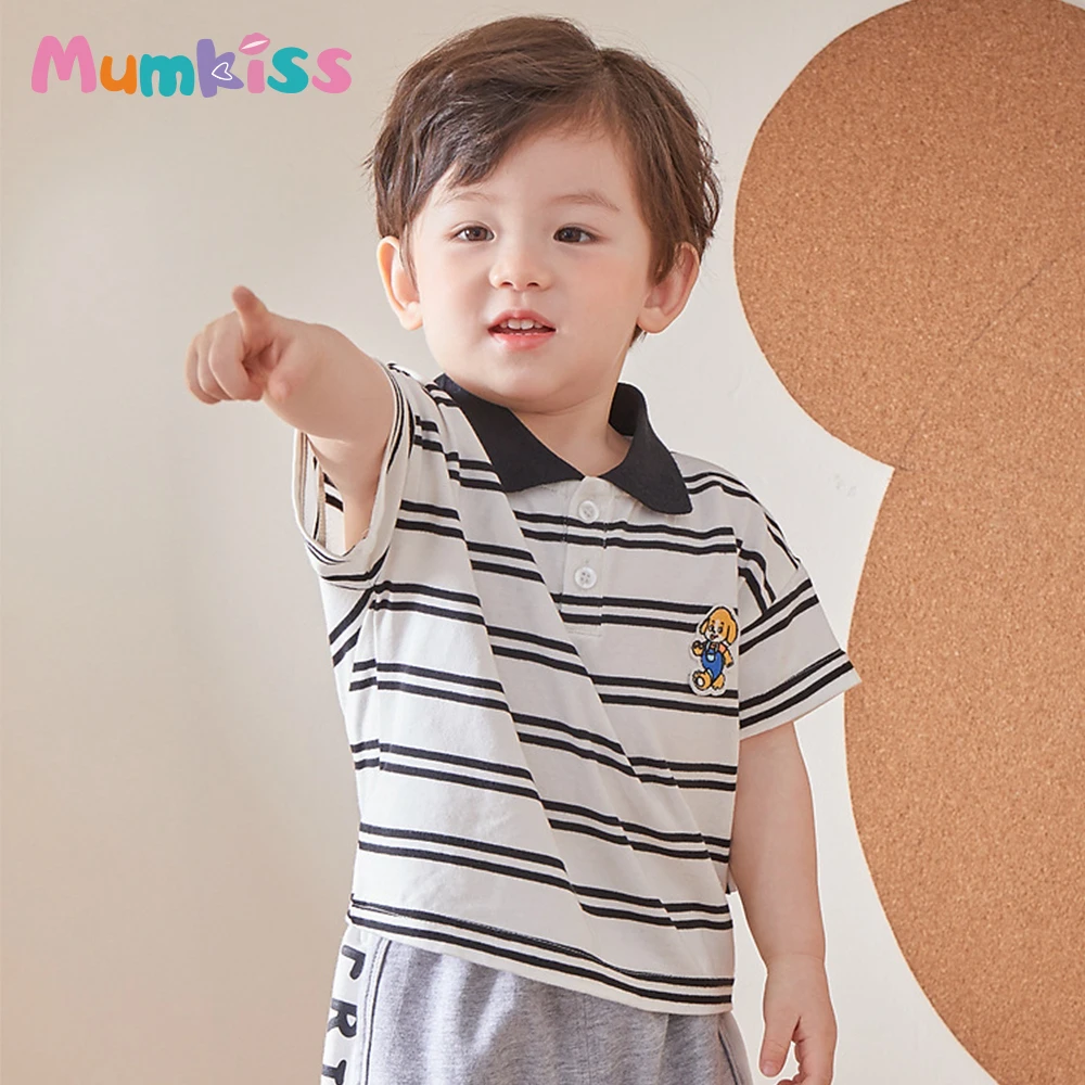 Mumkiss Short-sleeved T-shirt For Summer Boy And Girls Children POLO Collar Half-sleeved Striped Style Fashion High-quality Shi
Mumkiss Short-sleeved T-shirt For Summer Boy And Girls Children POLO Collar Half-sleeved Striped Style Fashion High-quality Shi