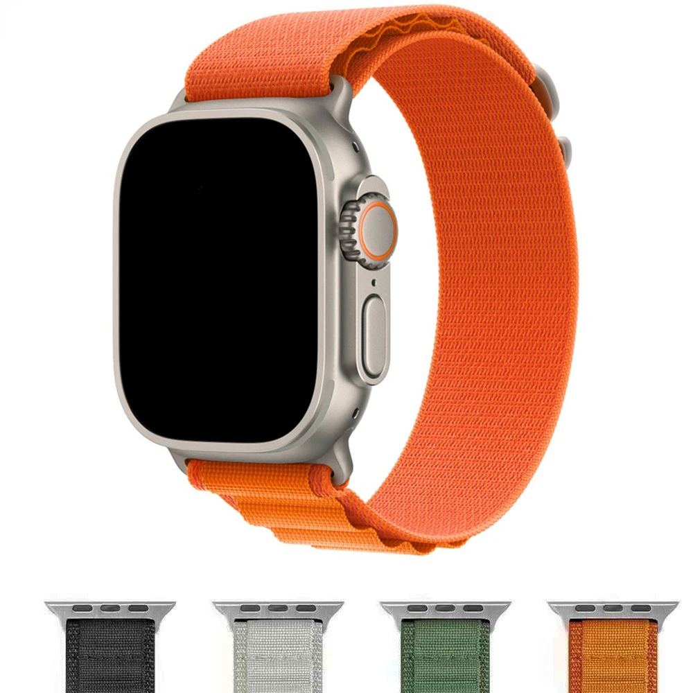 Ремешок сменный для Apple Watch Ultra, тканый нейлоновый браслет для iWatch Series 8 7 6 SE 5 4 Ultra 49 мм
Ремешок сменный для Apple Watch Ultra, тканый нейлоновый браслет для iWatch Series 8 7 6 SE 5 4 Ultra 49 мм