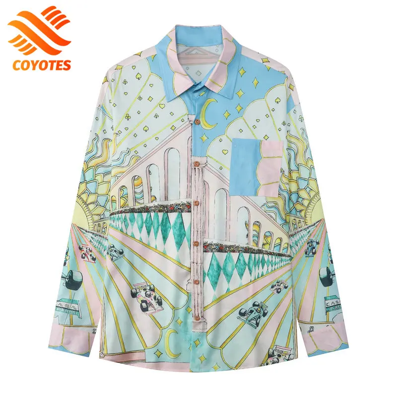 COYOTES Men Long Sleeve Vintage Shirt Racing Pink Print Casual Hawaiian Shirts Autumn Fahsion Social Unisex Blouse Male Tops
COYOTES Men Long Sleeve Vintage Shirt Racing Pink Print Casual Hawaiian Shirts Autumn Fahsion Social Unisex Blouse Male Tops
