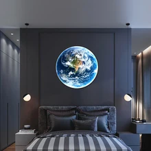 Earth Wall Lamp Technology Sense Wall Lamp Living Room Background Wall Decorative Lamp Home Ceiling Lamp Modern Bedroom Bedside