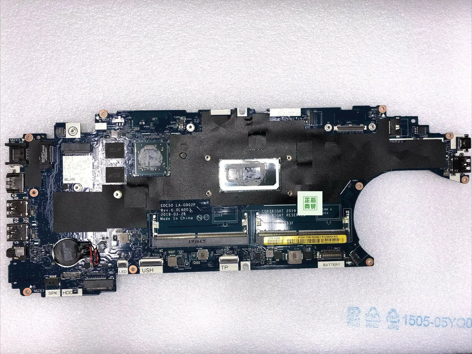Genuine FOR Dell Latitude 5590 Laptop Motherboard i7-8665U 1.9GHz 5XDGN 05XDGN LA-G902P
Genuine FOR Dell Latitude 5590 Laptop Motherboard i7-8665U 1.9GHz 5XDGN 05XDGN LA-G902P