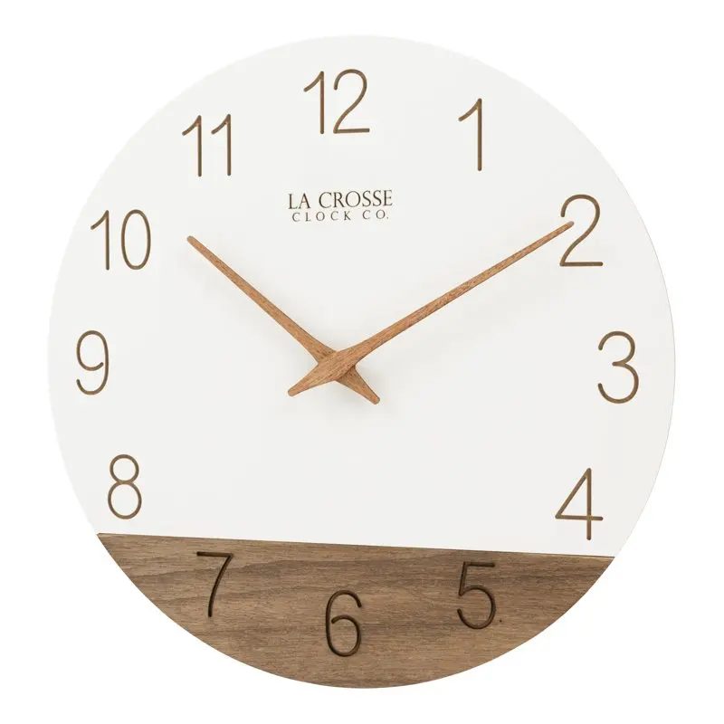 Gorgeous 12" Sierra Wood White-Brown Contemporary Quartz Analog Clock by Crosse Clock 404-3630B - Add Stylish Finishing Touch to
Gorgeous 12" Sierra Wood White-Brown Contemporary Quartz Analog Clock by Crosse Clock 404-3630B - Add Stylish Finishing Touch to
