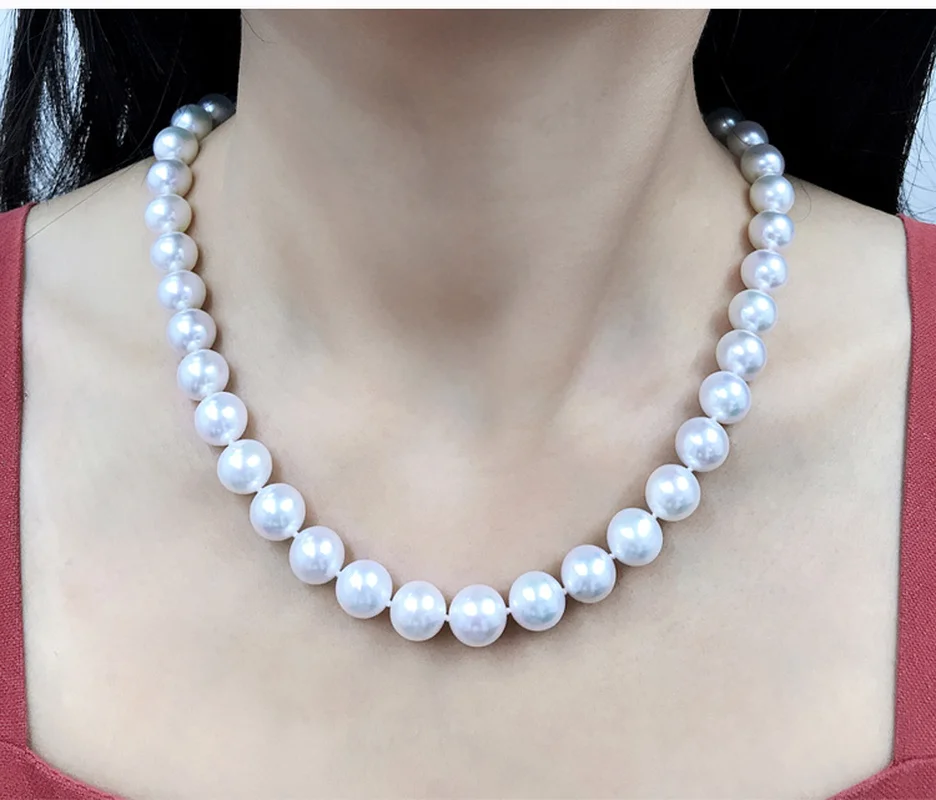 Charming 18"8-9mm Natural South Sea Genuine White Round Pearl Necklace Free Shipping for Women Jewelry Pearl Necklace
Charming 18"8-9mm Natural South Sea Genuine White Round Pearl Necklace Free Shipping for Women Jewelry Pearl Necklace