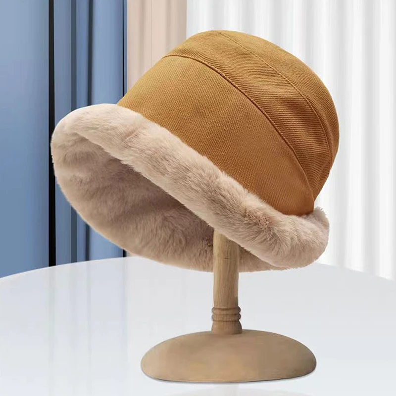 Winter Plus Velvet Lamb Hair Female Bucket Hat Street Shooting Casual Wide Brim Warm Plush Pot Hat For Internet Celebrities New
Winter Plus Velvet Lamb Hair Female Bucket Hat Street Shooting Casual Wide Brim Warm Plush Pot Hat For Internet Celebrities New