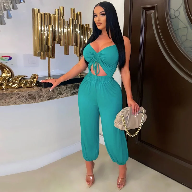 WUHE Women Tie Up Ruched Cut Out High Waist Spaghetti Strap Sleeveless Jumpsuit for 2022 Summer Sexy Party Playsuit Overalls
WUHE Women Tie Up Ruched Cut Out High Waist Spaghetti Strap Sleeveless Jumpsuit for 2022 Summer Sexy Party Playsuit Overalls