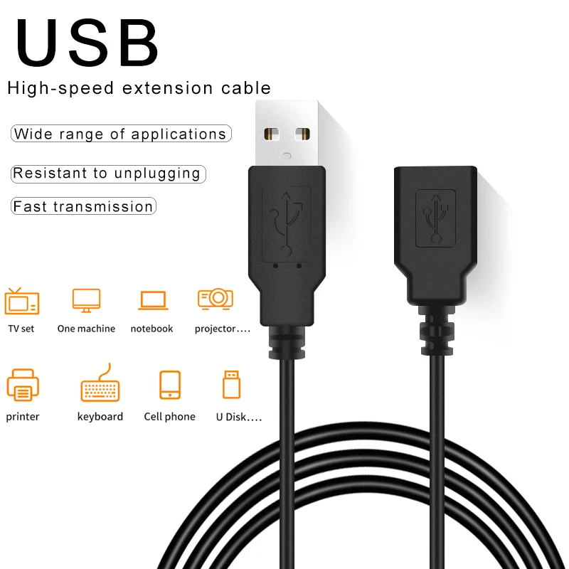 USB 2.0 Extension Cable USB to USB Extension Cable Male to Male/Female USB 2.0 Extender for Laptop Car Mac TV PC X/S HDD Phone
USB 2.0 Extension Cable USB to USB Extension Cable Male to Male/Female USB 2.0 Extender for Laptop Car Mac TV PC X/S HDD Phone