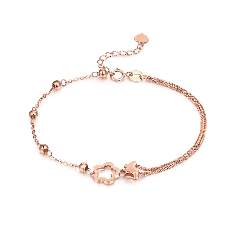 Elegant Flower Butterfly 18K Rose Pure Real Solid Gold AU750 Bead Charm Bracelets Bangles Women Girl Trendy Fancy Jewelry Gift
Elegant Flower Butterfly 18K Rose Pure Real Solid Gold AU750 Bead Charm Bracelets Bangles Women Girl Trendy Fancy Jewelry Gift