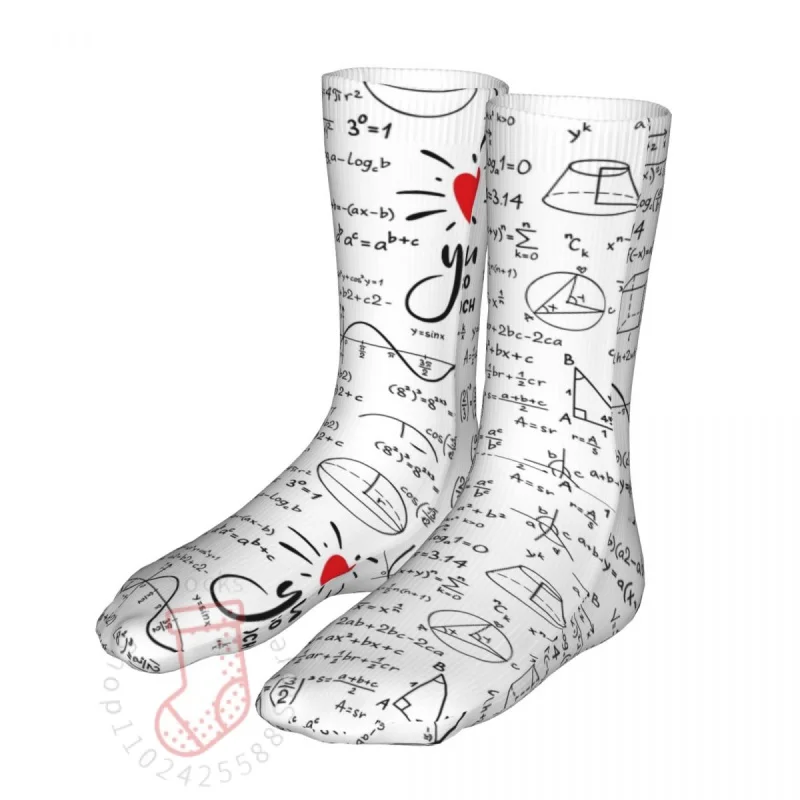 Love You So Math Socks Men Women Fashion Mystery Equations Socks High Quality All Year Long Socks Gifts
Love You So Math Socks Men Women Fashion Mystery Equations Socks High Quality All Year Long Socks Gifts