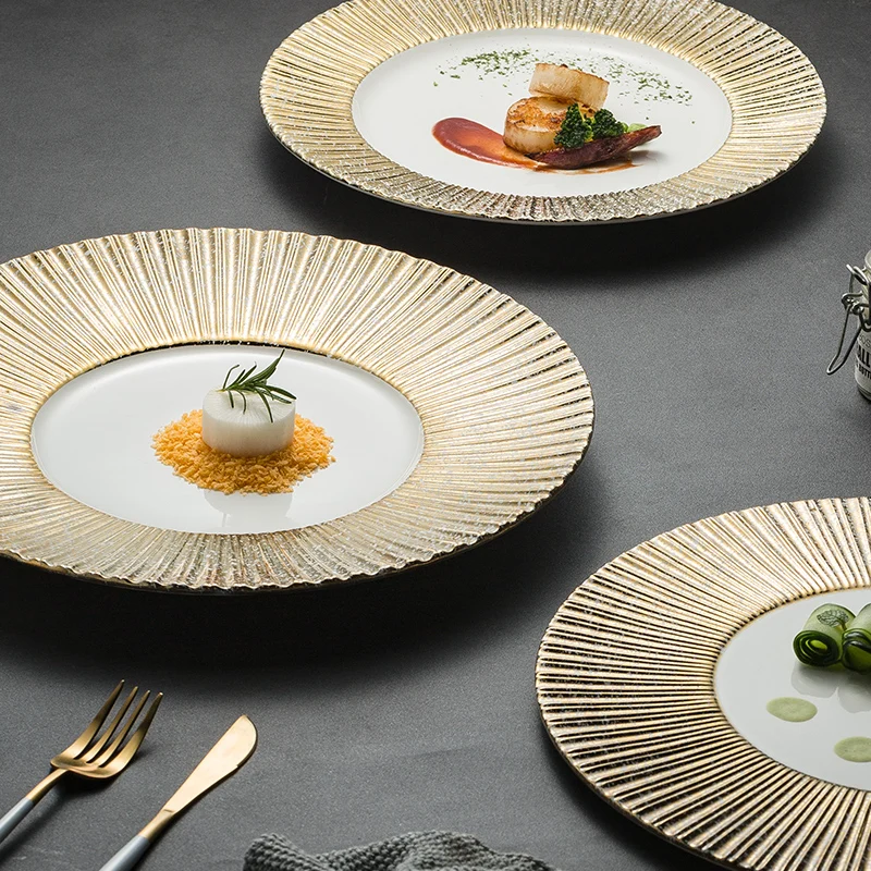 Wedding Gold Plate Set Aesthetic Luxury European Salad Sushi Pasta Serving Tray Japanese Pratos De Jantar Kitchen Tableware YQ50
Wedding Gold Plate Set Aesthetic Luxury European Salad Sushi Pasta Serving Tray Japanese Pratos De Jantar Kitchen Tableware YQ50