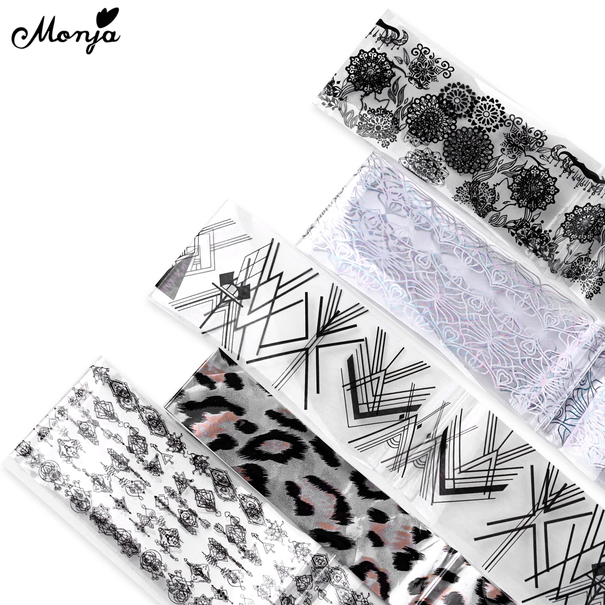 Monja 6pcs Random Nail Foil Stickers Black White Lace Decals Full Cover Starry Transfer Nail Art Stickers Manicure Decorations
Monja 6pcs Random Nail Foil Stickers Black White Lace Decals Full Cover Starry Transfer Nail Art Stickers Manicure Decorations