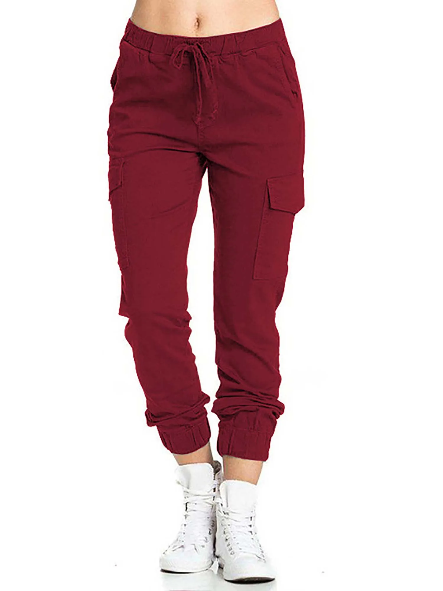 Women Multi-pocket Mid Jogger Casual Classic Adjustable Solid Color Pockets Pleated Elastic Waist Pants Drawstring Trousers
Women Multi-pocket Mid Jogger Casual Classic Adjustable Solid Color Pockets Pleated Elastic Waist Pants Drawstring Trousers