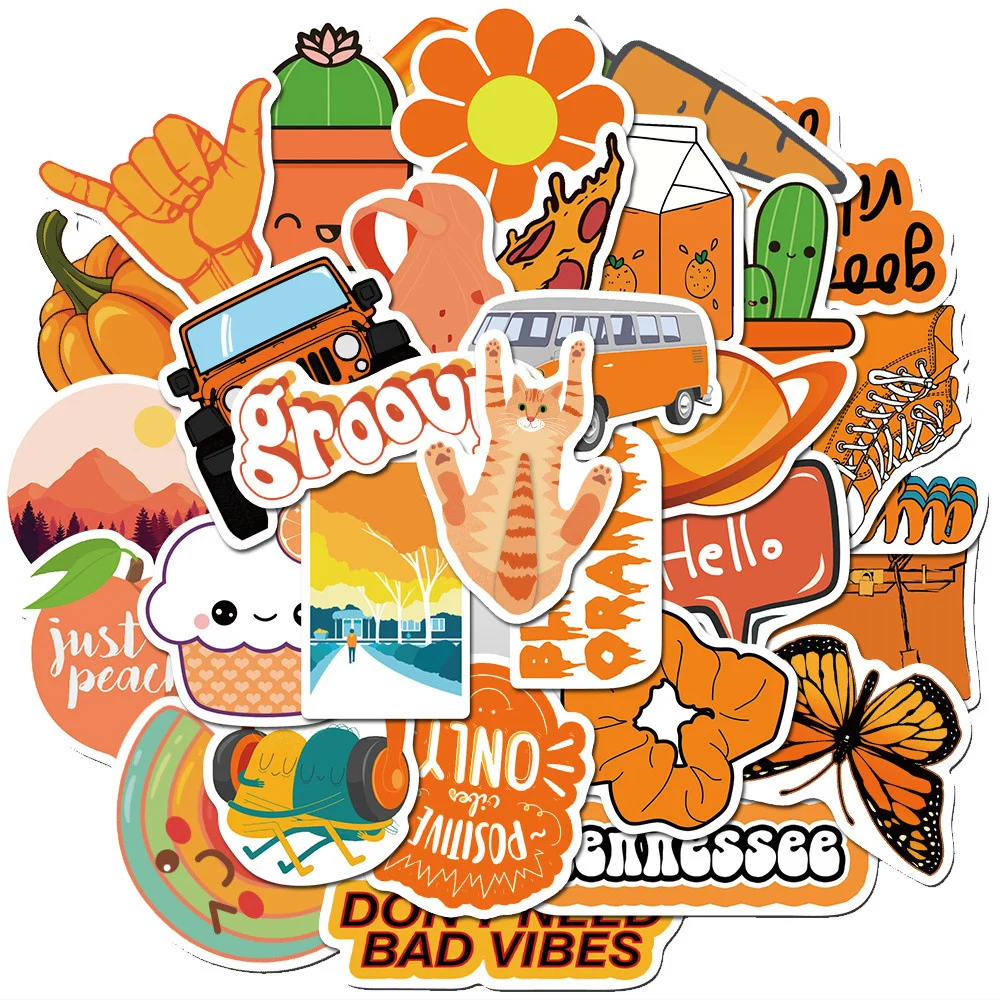 10/30/50/PCS Orange Small Fresh Graffiti Stickers Luggage Trolley Case Notebook Water Cup Waterproof Stickers Wholesale
10/30/50/PCS Orange Small Fresh Graffiti Stickers Luggage Trolley Case Notebook Water Cup Waterproof Stickers Wholesale