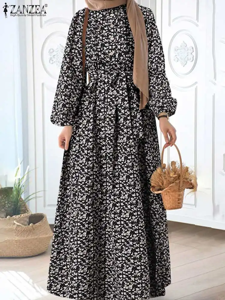 ZANZEA Vintage Muslim Dress Islamic Clothing Women Long Sleeve Printed Floral Dubai Turkey Abaya Hijab Dress Casual Lace Up Robe
ZANZEA Vintage Muslim Dress Islamic Clothing Women Long Sleeve Printed Floral Dubai Turkey Abaya Hijab Dress Casual Lace Up Robe