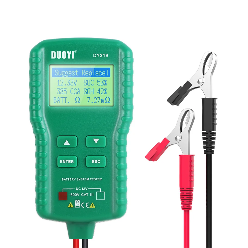 DY219 12V Car Battery Charger Tester LCD Digital Diagnostic Car Tools Automotive AH 2000CCA Voltage Battery Test Load Analyzers
DY219 12V Car Battery Charger Tester LCD Digital Diagnostic Car Tools Automotive AH 2000CCA Voltage Battery Test Load Analyzers