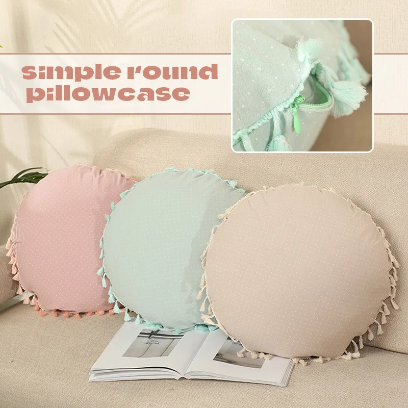 Nordic Style Simple Waist Pillowcase 45cm Round Tassel Cushion Cover Room Sofa Seat Office Lunch Break Pillow Case Home Decor
Nordic Style Simple Waist Pillowcase 45cm Round Tassel Cushion Cover Room Sofa Seat Office Lunch Break Pillow Case Home Decor